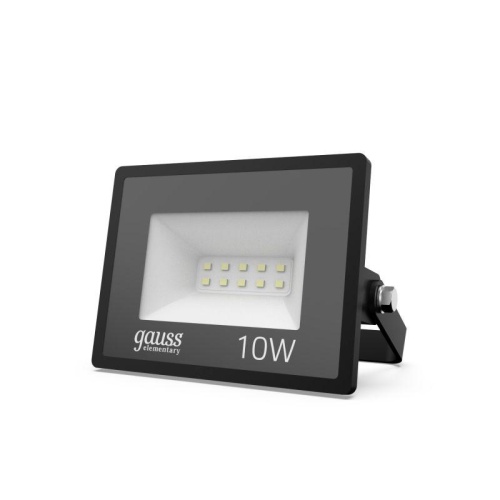 Прожектор светодиодный Elementary 10Вт 6500К IP65 900лм 200-240В ДО черн. GAUSS 613100310 фото 2