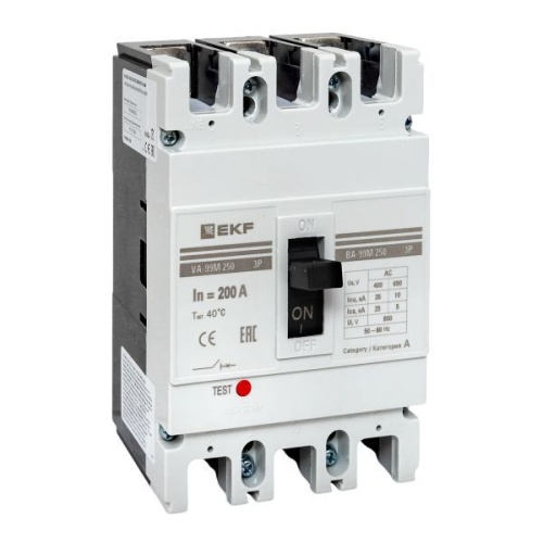 Выключатель автоматический 3п 250/200А 35кА ВА-99М PROxima EKF mccb99-250-200m