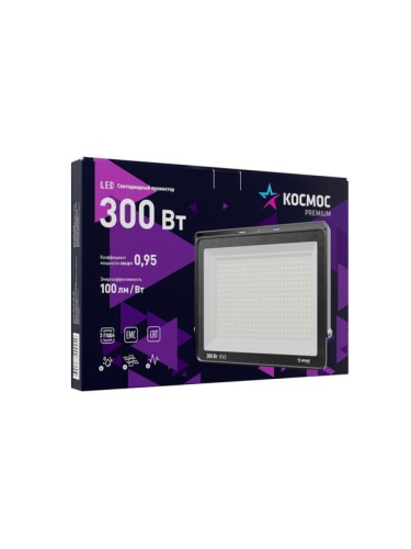 Прожектор светодиодный PREMIUM 300Вт 6500К 30000лм IP65 КОСМОС KOS_PR_LED_300 фото 4
