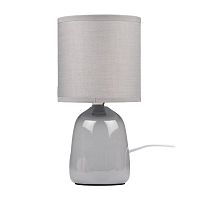 Светильник настольный JH2-02-gy E14 IP20 130х130х255мм керамика; ткань; PVC-пластик сер. JazzWay 5062320