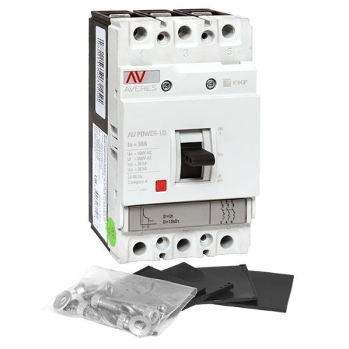 Выключатель автоматический 3п 50А 35кА AV POWER-1/3 TR AVERES EKF mccb-13-50-TR-av фото 3