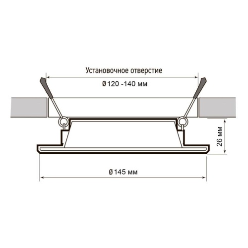 Светильник светодиодный PLED DL7 12Вт 3000К IP54 1020лм WH встраив. бел. Pro JazzWay 5069060 фото 6