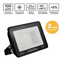 Прожектор светодиодный LFL-2004 C02 LED SMD 20Вт IP65 6500К 2000лм 230В 113х102х24 черн. Camelion 16330