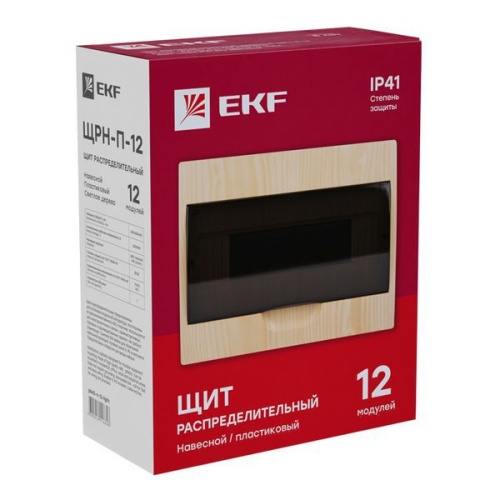 Щит ЩРН-П-12 IP41 светлое дерево PROxima EKF pb40-n-12-light фото 4