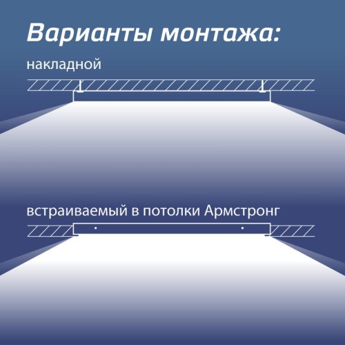 Светильник светодиодный 36Вт 6500К 176-264В 595х595х18 ДВО универс. опал панель КОСМОС KOC_DVO36W6.5K_OP фото 3
