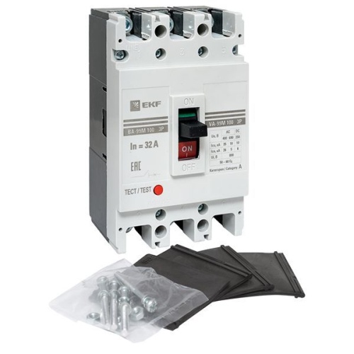 Выключатель автоматический 3п 100/32А 35кА ВА-99М PROxima EKF mccb99-100-32m фото 4
