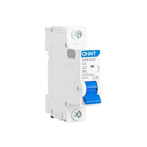 Выключатель автоматический модульный 1п C 4А 4.5кА NXB-63S (R) CHINT 296707