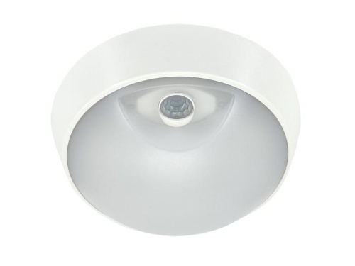 Светильник светодиодный WP 15 C 18W OP 840 D220 WH MDM 220х80мм 18Вт 4000К IP54 ЖКХ круглый пылевлагозащ. с датчиком движ. бел. Русский Свет 15071524504 фото 2