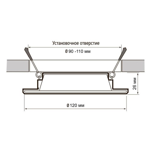 Светильник светодиодный PLED DL7 10Вт 6500К IP54 850лм WH встраив. бел. Pro JazzWay 5069046 фото 6