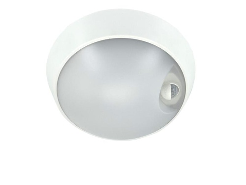 Светильник светодиодный WP 15 C 18W OP 840 D220 WH MDM 220х80мм 18Вт 4000К IP54 ЖКХ круглый пылевлагозащ. с датчиком движ. бел. Русский Свет 15071524504