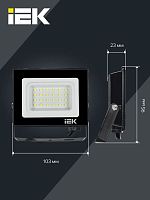 Прожектор светодиодный СДО 06-20 6500К IP65 черн. IEK LPDO601-20-65-K02