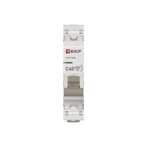 Выключатель автоматический модульный 1п C 40А 6кА ВА 47-63N PROxima EKF M636140C фото 4