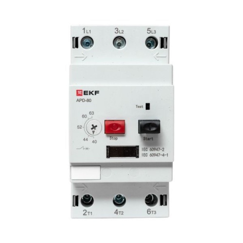 Выключатель автоматический для защиты двигателя АПД-80 40-63А EKF apd80-me-63 фото 3