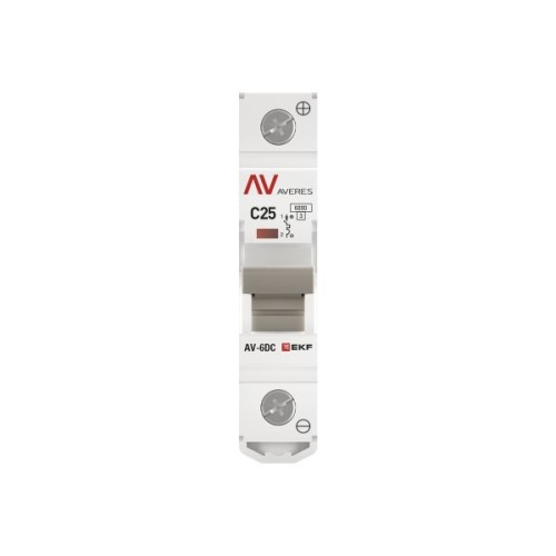 Выключатель автоматический модульный 1п C 25А 6кА AV-6 AVERES EKF mcb6-DC-1-25C-av фото 4
