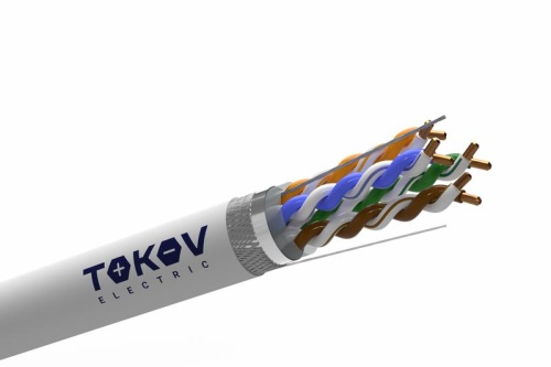 Кабель витая пара SF/UTP 4х2х24AWG(0.52мм) кат.5E PVC indoor Fluke tested 305м (м) PRO TOKOV ELECTRIC TKP-C06-SF/UTP-42-5E-305 фото 2